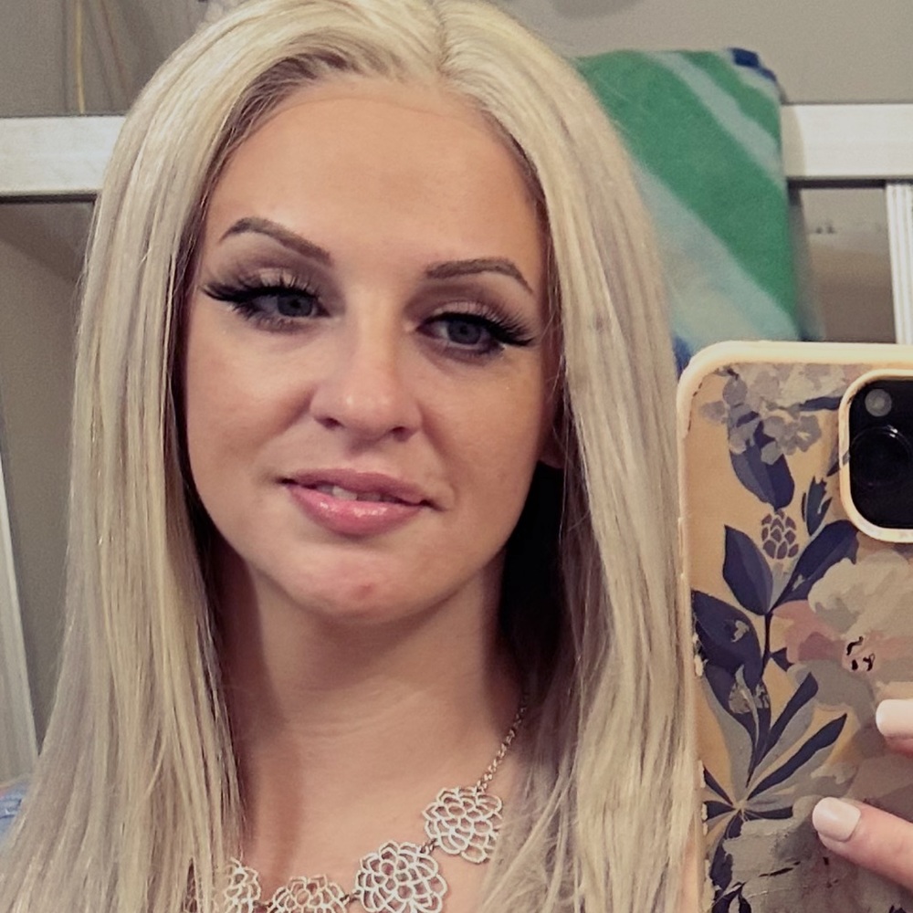 Platinum blonde straight lace wig